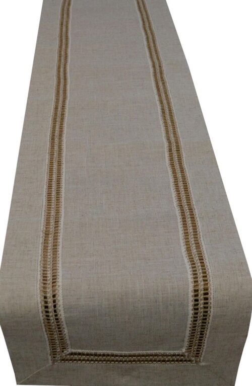 Beige boho tafelloper OHJ05-1