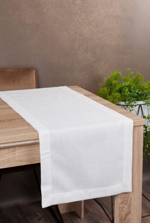 OID-02b Decoratieve tafelloper wit OID-02