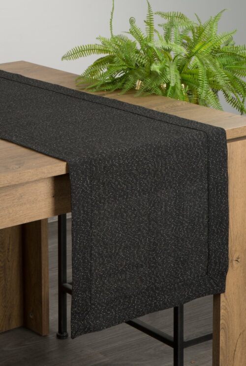 OID-04-BIEZ Decoratieve tafelloper zwart OID-04