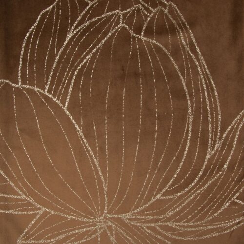 OIF-03b Fluwelen tafelloper met bloemenprint OIF-03