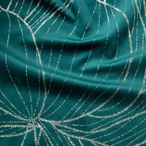 OIF-05c Fluwelen tafelloper met bloemenprint OIF-05
