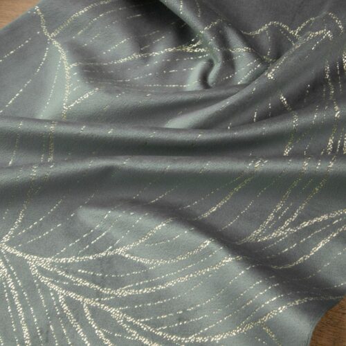 OIF-11c Fluwelen tafelloper met bloemenprint OIF-11
