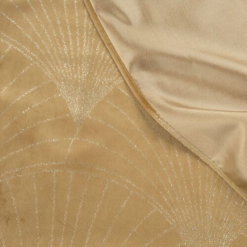 OIG-09b Velvet Tafelloper met Waaiers - Honing