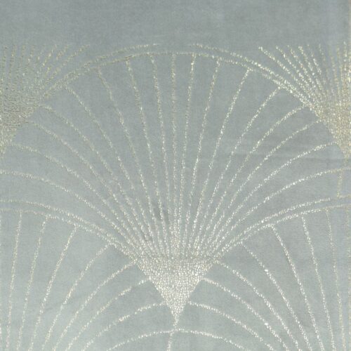 OIG-10b Velvet Tafelloper met Waaiers - Zilver
