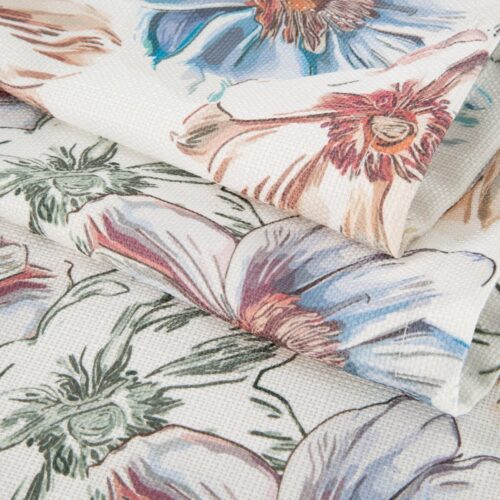 OIX-03a Loper met blauwe bloemenprint OIX-03