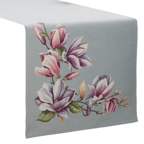 OJD-01-Bb Wandkleedloper met geweven magnoliapatroon OJD-01-B
