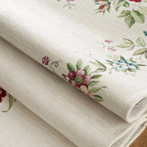Wandloper met geweven bloemenpatroon OJI-01