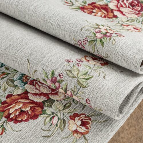 OJI-02-biez3 Wandloper met geweven bloemenpatroon OJI-02