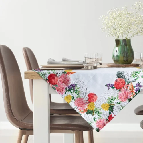 Overlay met bedrukt bloemenpatroon OKF-02