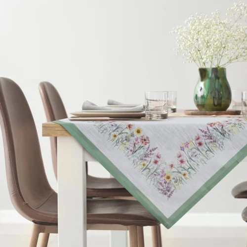 Overlay met bedrukt bloemenpatroon OKF-06
