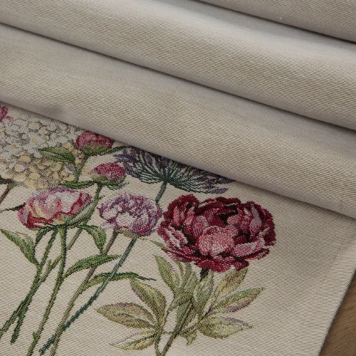 Chenille wandkleed met bloemen OKH-02
