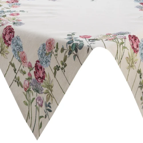 Chenille wandtapijt met bloemen OKH-02