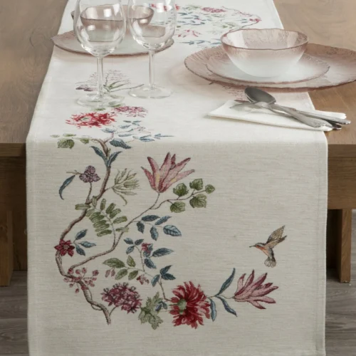 Wandkleed met bloemenloper OKH-04