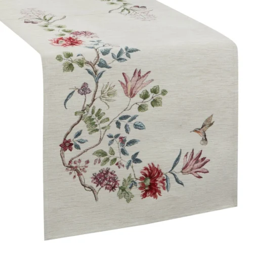 Wandkleed met bloemenloper OKH-04