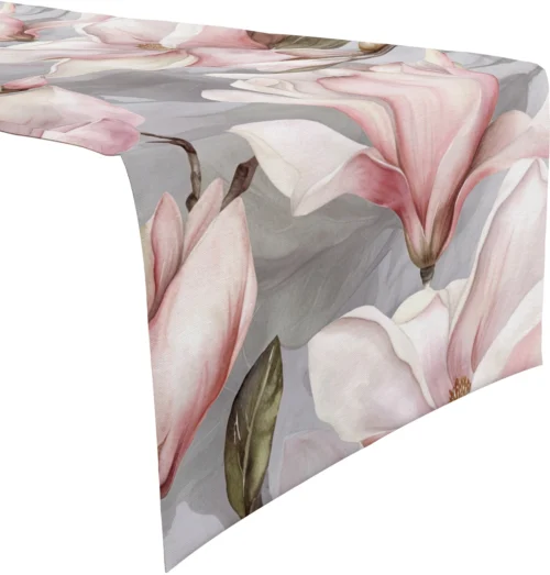 Tafelloper met magnolia print OM01-10 Emma