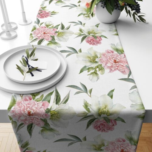 OM01-3c-biez Tafelkleed met bloemenprint OM01-3 Emma