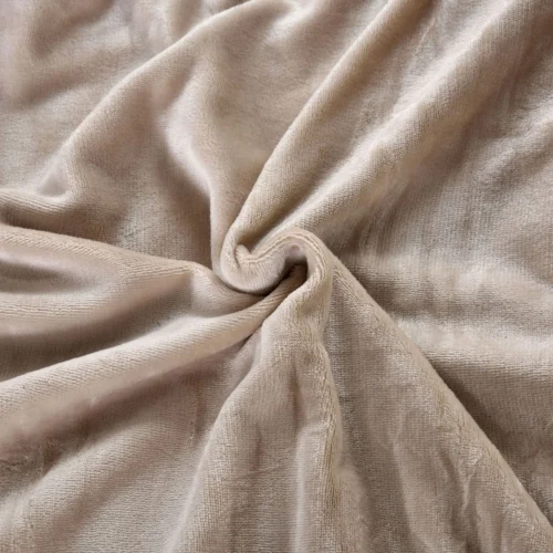 PGI-02d Dekbedovertrek teddy met ruches beige 140x200
