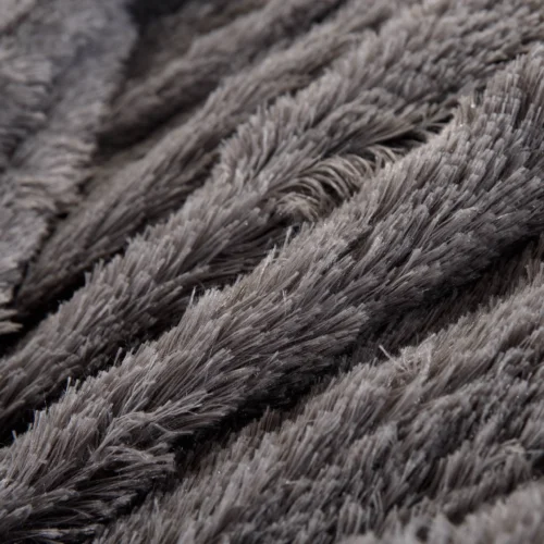 Fluffy Dekbedovertrek Donkergrijs Bont PMJ-01 200x200/220