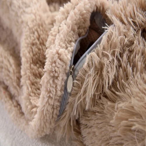 PMJ-03a Fluffy Dekbedovertrek Beige Bont PMJ-03 200x200/220
