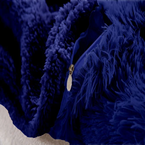 PMJ-05c Fluffy Dekbedovertrek Donkerblauw Bont PMJ-05 200x200/220