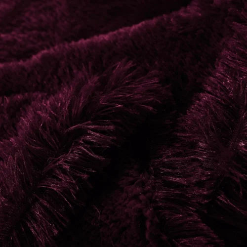 PMJ-09d Fluffy Dekbedovertrek Bordeaux Bont PMJ-09 200x200/220