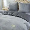 Pluche dekbedovertrek met reliëfpatroon PMK-02 160x200