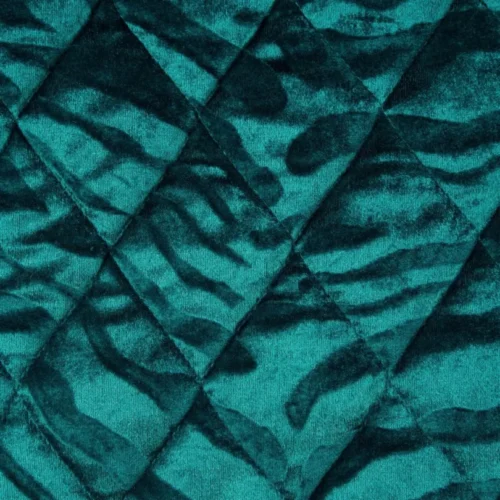 810px_NAB-04a Luxe Velvet Bedsprei Tijger - Turquoise