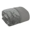 Glanzende Bedsprei Velvet Ruit - Donkergrijs