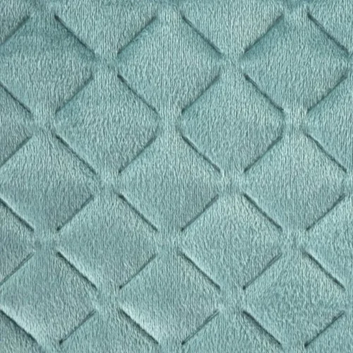 Velvet Bedsprei Honingraat - Zeegroen