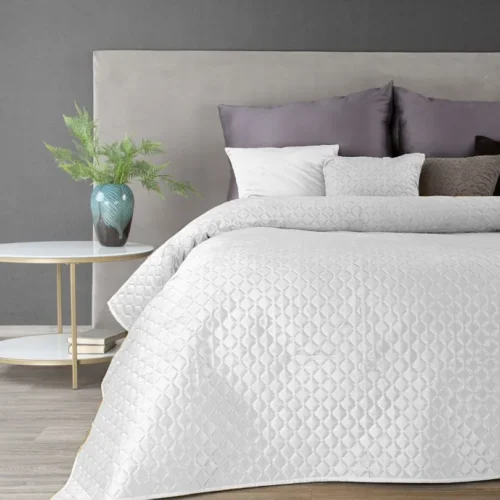 810px_NGM-10 Velvet Bedsprei Honingraat - Wit