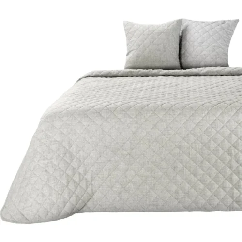 810px_NJA-01 Gewatteerde Bedsprei Linnenlook - Havermout