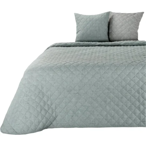 810px_NJA-02 Gewatteerde Bedsprei Linnenlook - Lichtblauw