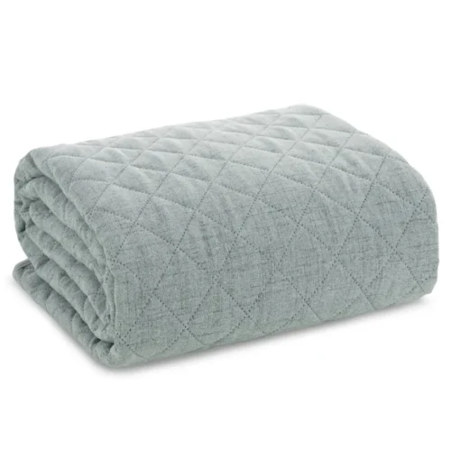 810px_NJA-02B Gewatteerde Bedsprei Linnenlook - Lichtblauw