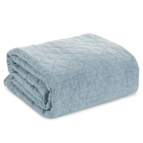 810px_NJA-03B (1) Gewatteerde Bedsprei Linnenlook - Lichtblauw