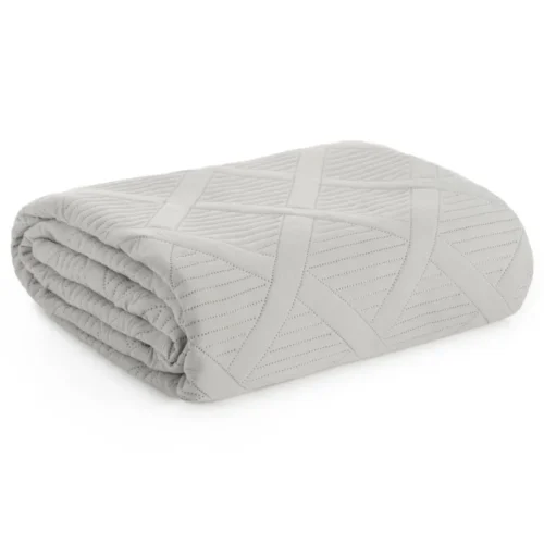 810px_NJH-03a Geometrische Gewatteerde Sprei - Lichtgrijs