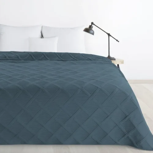 810px_NJH-05 Geometrische Gewatteerde Sprei - Petrol