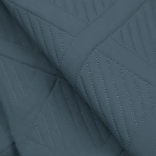 810px_NJH-05b Geometrische Gewatteerde Sprei - Petrol