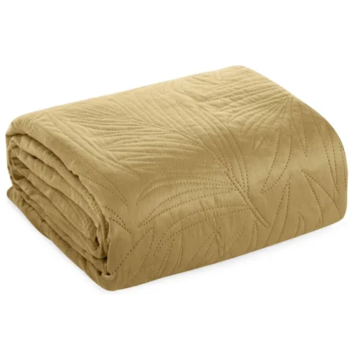 Velours Sprei Plantenmotief - Goud