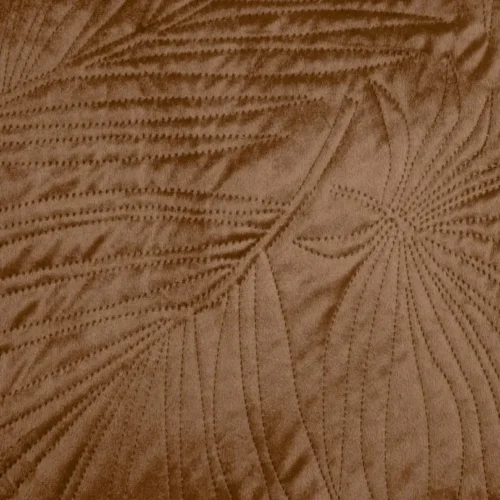 Velours Sprei Plantenmotief - Brons