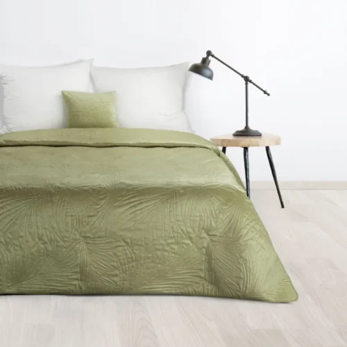 Velours Sprei Plantenmotief - Groen