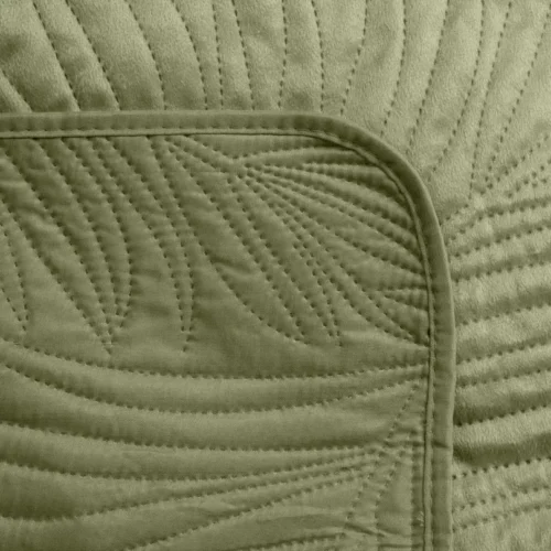 Velours Sprei Plantenmotief - Groen