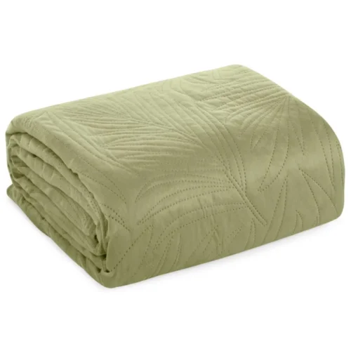 Velours Sprei Plantenmotief - Groen