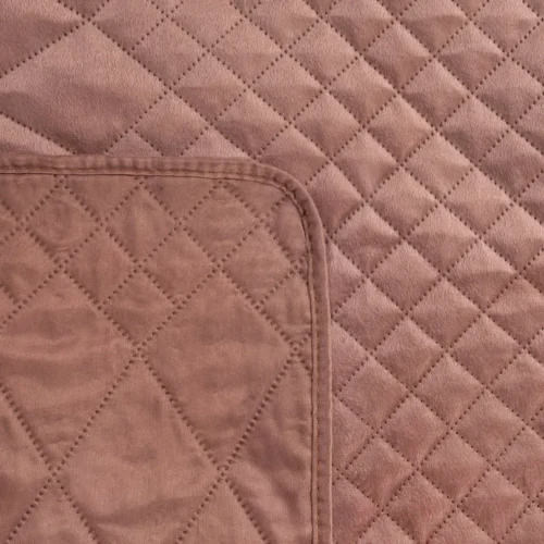 Gewatteerde Velvet Bedsprei Croco - Roze
