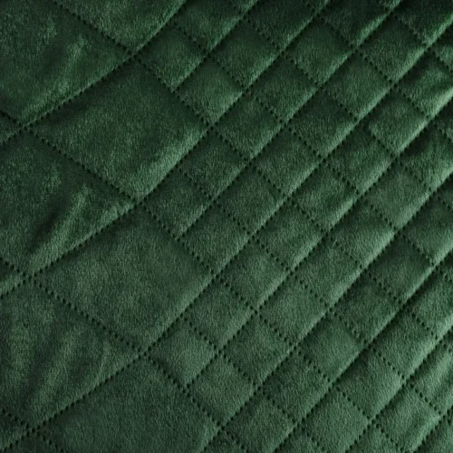 Gewatteerde Velvet Bedsprei Croco - Donkergroen
