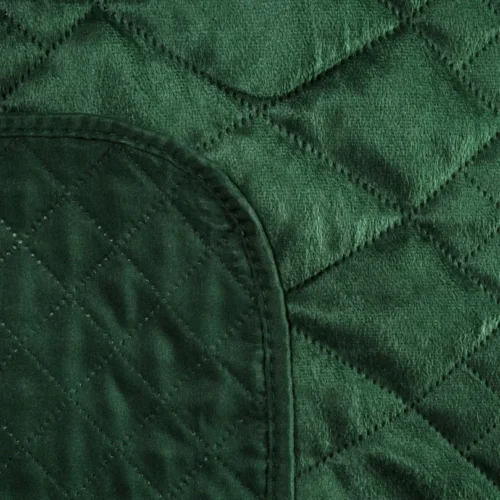 Gewatteerde Velvet Bedsprei Croco - Donkergroen
