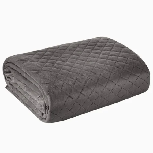 810px_NKT-07C Gewatteerde Velvet Bedsprei Croco - Grijs