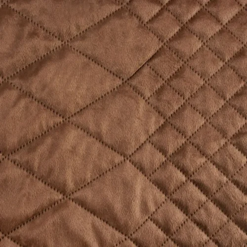 Gewatteerde Velvet Bedsprei Croco - Terracotta