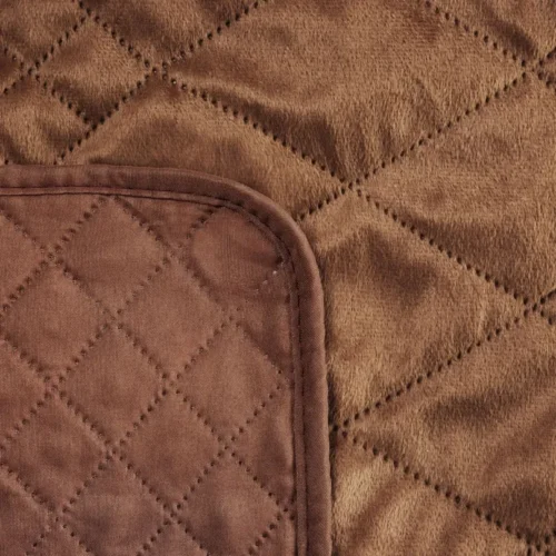 Gewatteerde Velvet Bedsprei Croco - Terracotta