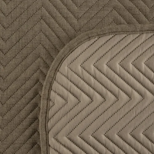810px_NLC-07a Geometrische Gewatteerde Sprei Visgraat - Bruin