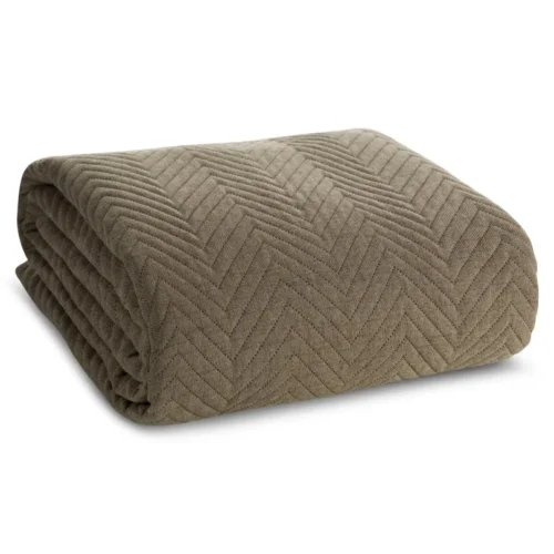 810px_NLC-07b Geometrische Gewatteerde Sprei Visgraat - Bruin